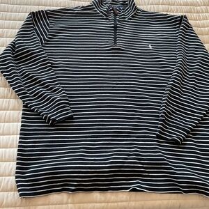 Ralph Lauren Polo’s Men’s Quarter Zip Sweater in Black & White Size 3XLT